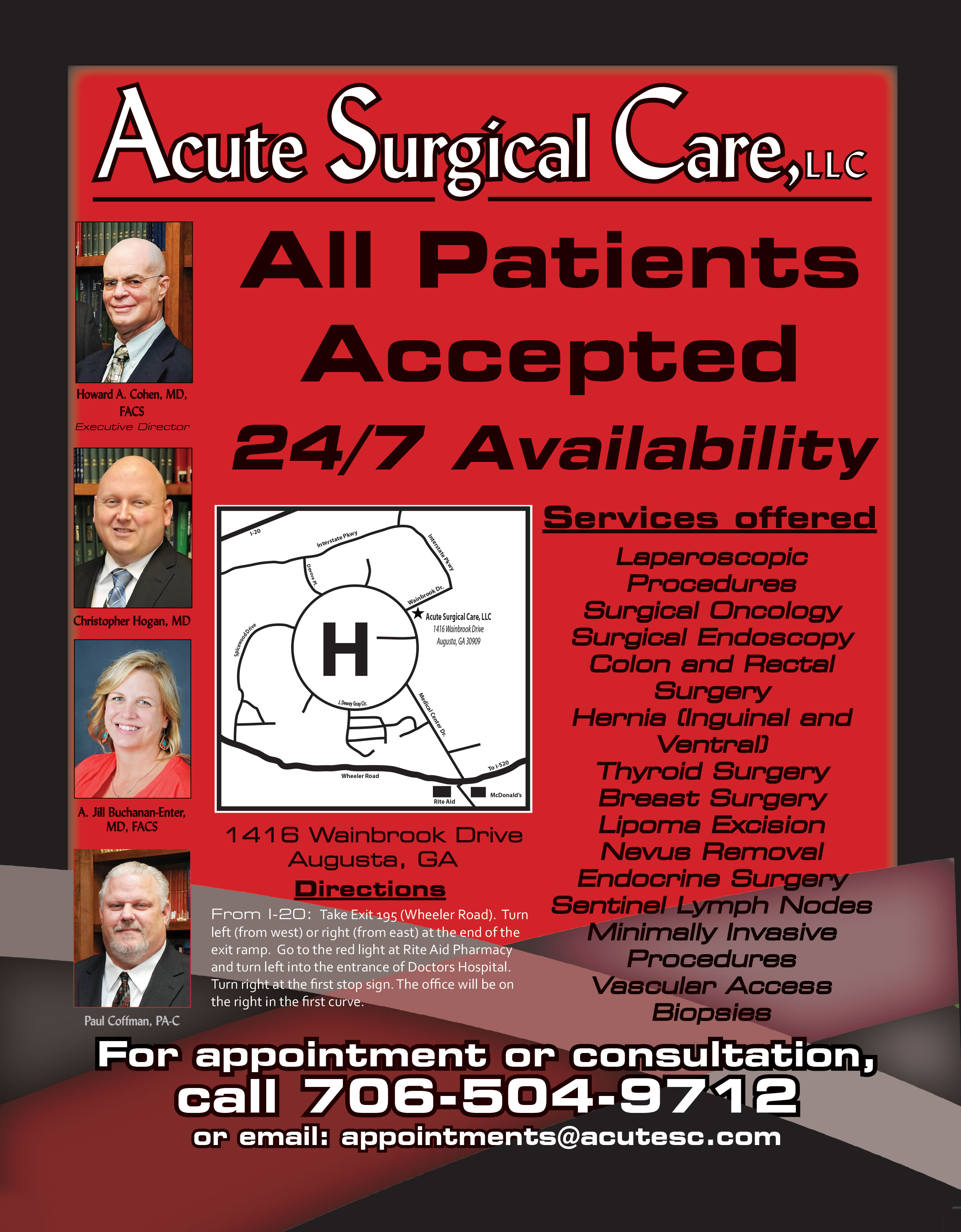 Acute Surgical Care JMS Burn Center Augusta Columbia County