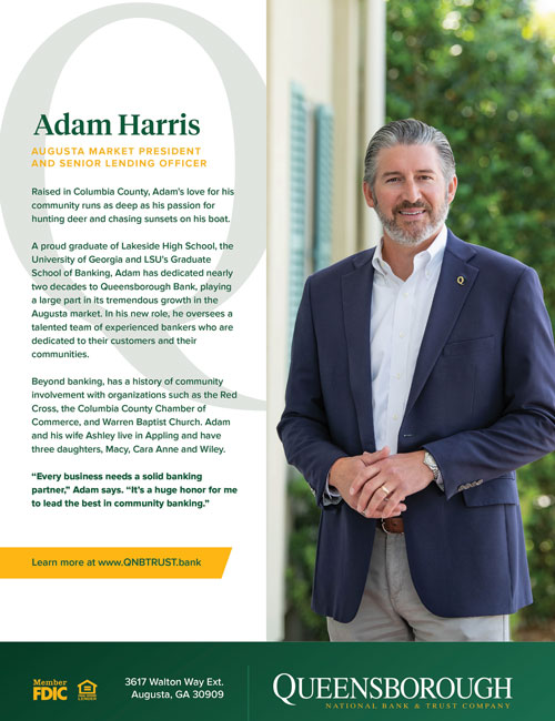 Adam Harris Augusta Market President and Senior Lending Officer
