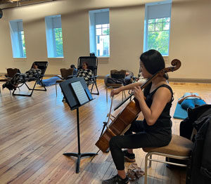 This month the symphony is offering three sessions of Tuning In, a free program that combines guided mindfulness practices with live music experiences.
