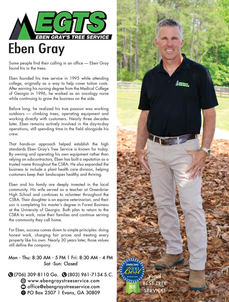 Eben Gray's Tree Service Augusta Georgia Eben Gray, Owner