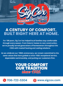 Sig Cox of August since 1926. Heating and Air.