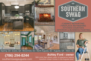 Ashley Ford Owner + Founder of Southern Swag cabinet refinishing, interior painting, countertops, fireplaces - home decorating