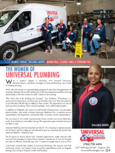 Shalanda Morris, operations manager of Universal Plumbing