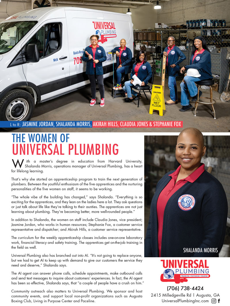 Shalanda Morris, operations manager of Universal Plumbing